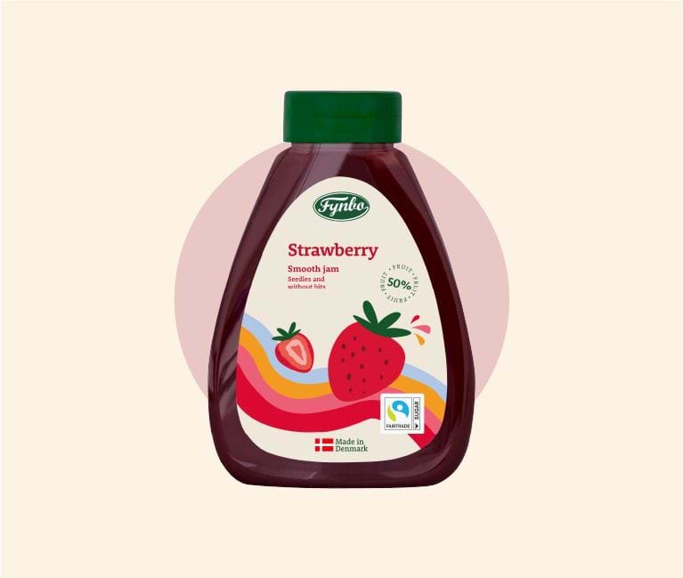 Strawberry Creamy Smooth Jam Without Bits Fruit Spread Fynbo