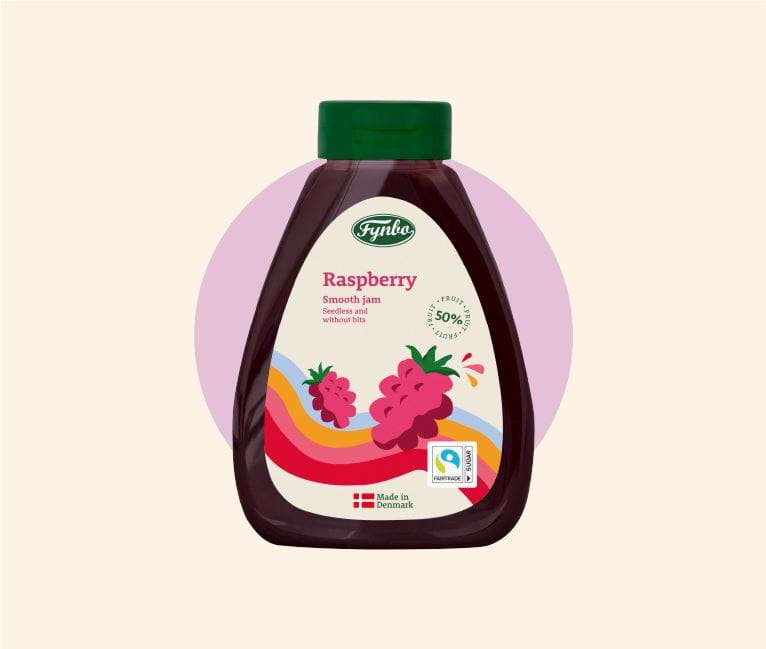 Raspberry Creamy Smooth Jam Without Bits Fruit Spread Fynbo