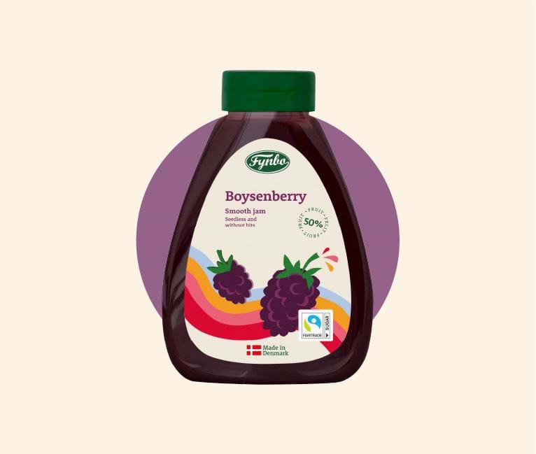Boysenberry Creamy Smooth Jam Without Bits Fruit Spread Fynbo